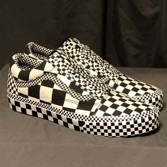 vans old skool all over checkerboard